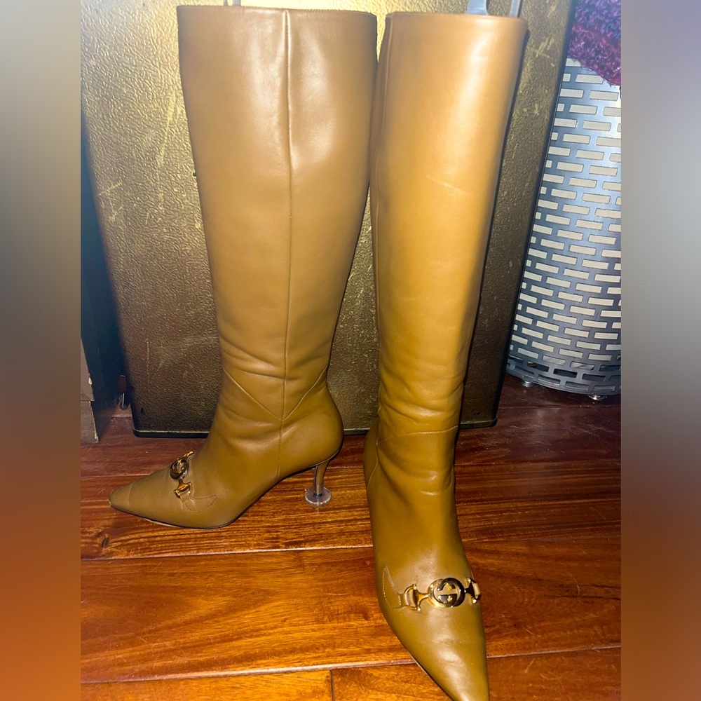 MUST GO ✨ GUCCI KNEE HIGH LEATHER BOOTS - GOOD CONDITION FINAL OFFER